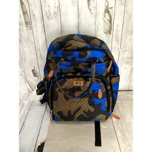 Babbleroo Diaper Bag Backpack Camo Blue Baby Essentials Travel Bag